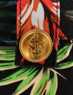 Combishort army légère noire à motif - NOIR TROPICAL