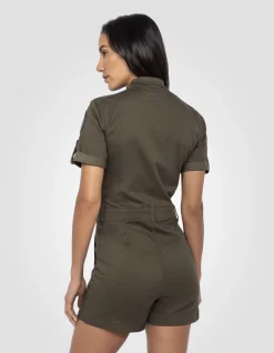 Combishort légère et badgée kaki - KAKI