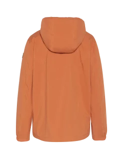 Coupe-vent orange foncé technique ultra-léger à capuche, coutures soudées - ORANGE FONCÉ