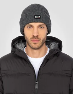 Doudoune anthracite à capuche sans couture, tissu mat - ANTHRACITE