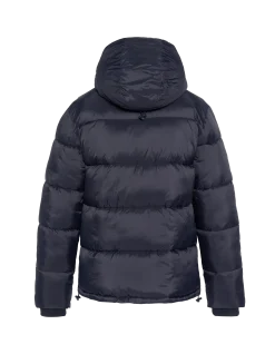 Doudoune bleu marine avec col en fausse fourrure amovible - MARINE