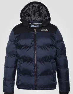 Doudoune à capuche bleu marine enfant - MARINE