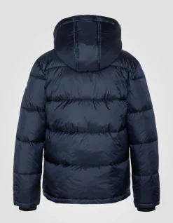 Doudoune à capuche enfant bleu marine - MARINE