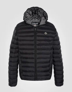 Doudoune à capuche noire ultra légère - NOIR