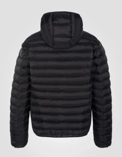 Doudoune à capuche noire ultra légère - NOIR