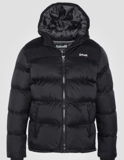 Doudoune à capuche noire unisexe - NOIR