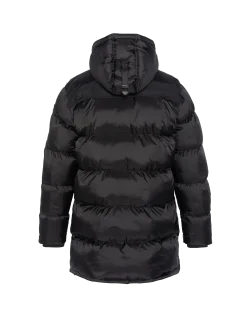 Doudoune longue noire à capuche enfant - NOIR