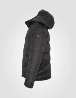 Doudoune mi-longue noire à capuche - NOIR