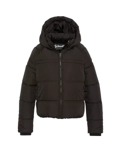 Doudoune noire à capuche doublée sherpa enfant - NOIR