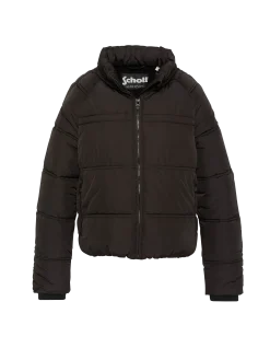 Doudoune noire à capuche doublée sherpa enfant - NOIR