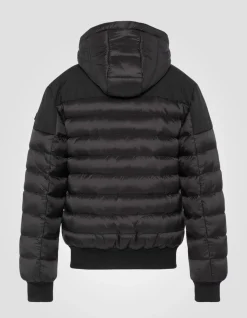 Doudoune noire à capuche - NOIR