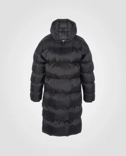 Doudoune noire extra longue à capuche - NOIR