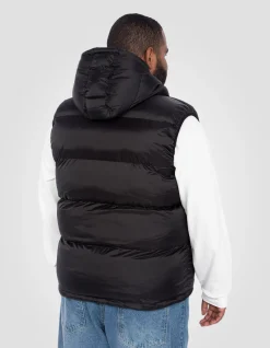 Doudoune noire sans manche, grande taille - NOIR