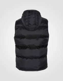 Doudoune noire sans manche, grande taille - NOIR