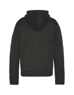 Gilet anthracite à capuche doublé sherpa - ANTHRACITE