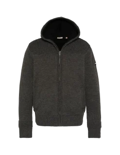 Gilet anthracite à capuche doublé sherpa - ANTHRACITE