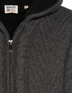 Gilet à capuche anthracite chiné doublé sherpa - ANTHRACITE CHINÉ