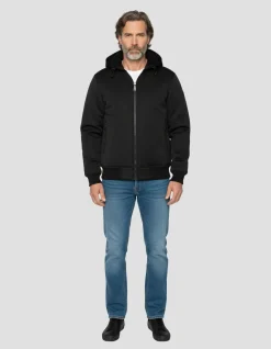 Gilet noir technique à capuche - NOIR