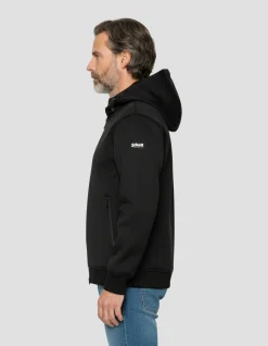 Gilet noir technique à capuche - NOIR