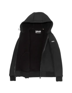 Gilet noir technique à capuche - NOIR
