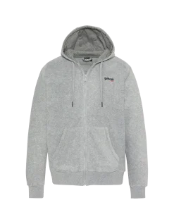 Gilet polaire gris chiné à capuche - GRIS CHINÉ