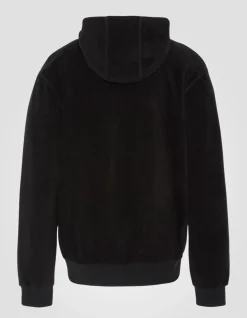 Gilet polaire noir à capuche - NOIR