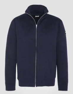 Gilet zippé militaire bleu marine - MARINE