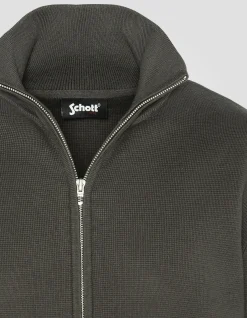 Gilet zippé militaire kaki foncé - KAKI FONCÉ