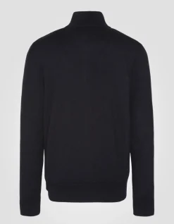 Gilet zippé noir en maille fine - NOIR