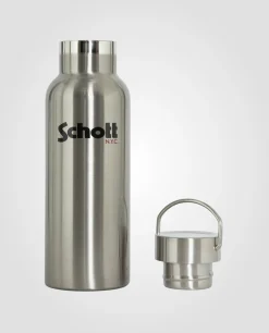 Gourde argentée Schott NYC® - ARGENTÉ