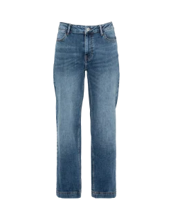 Jean droit bleu jambes larges - BLEU MOYEN