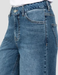 Jean droit bleu jambes larges - BLEU MOYEN
