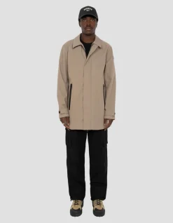 Manteau technique beige déperlant - BEIGE