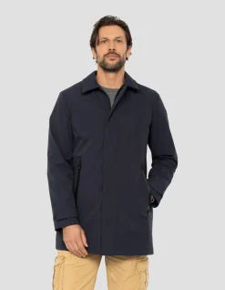 Manteau technique bleu marine foncé déperlant - MARINE FONCÉ