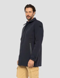 Manteau technique bleu marine foncé déperlant - MARINE FONCÉ