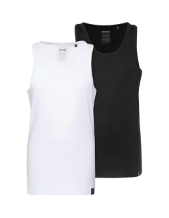 Pack de 2 débardeurs blanc et noir - BLANC/NOIR