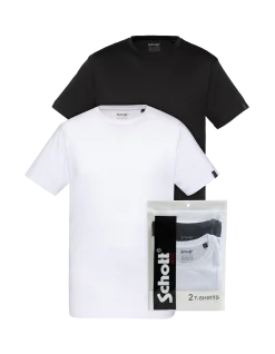 Pack de 2 t-shirts basiques blanc et noir - BLANC/NOIR