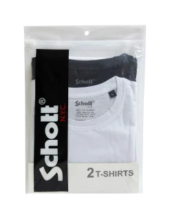 Pack de 2 t-shirts basiques blanc et noir - BLANC/NOIR