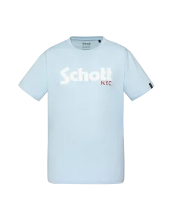 Pack de 2 t-shirts logo bleu ciel et corail - BLEU CIEL/CORAIL