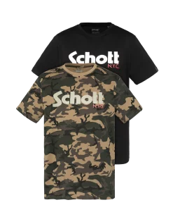 Pack de 2 t-shirts logo camo kaki et noir - CAMO KAKI/NOIR