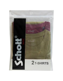 Pack de 2 t-shirts logo kaki et bordeaux - KAKI/BORDEAUX