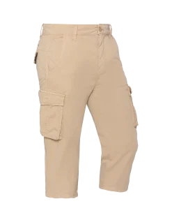 Pantacourt beige cargo multipoches - BEIGE