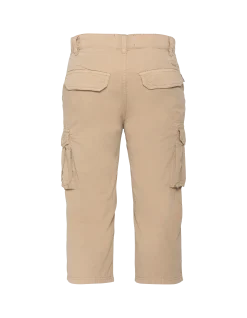 Pantacourt beige cargo multipoches - BEIGE