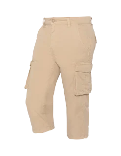 Pantacourt beige cargo multipoches - BEIGE