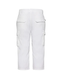 Pantacourt blanc cargo multipoches - BLANC
