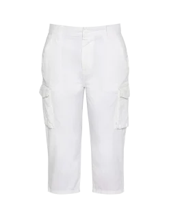 Pantacourt blanc cargo multipoches - BLANC