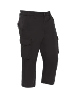 Pantacourt noir cargo multipoches - NOIR
