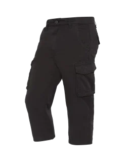 Pantacourt noir cargo multipoches - NOIR