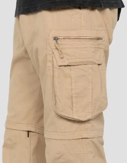 Pantalon cargo beige 2 en 1 - BEIGE