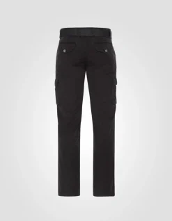 Pantalon cargo noir multipoches - NOIR